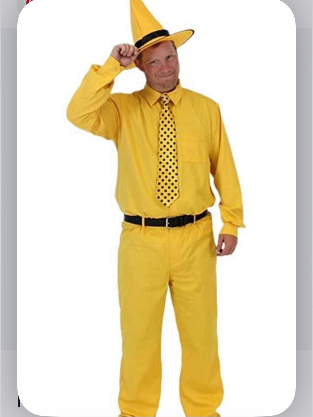Curious George Man in the Yellow Hat Adult XL Costume
